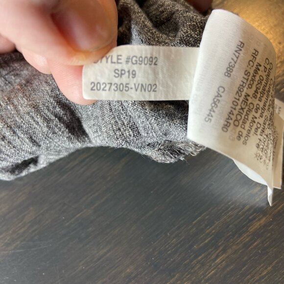 Madewell Whisper Cotton V-Neck Pocket Tee – Heather Gray - Size XS - Picture 4 of 5